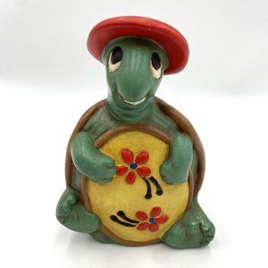Vintage Ceramic Art Pottery fun kitschy Turtle Garden Home Decor